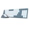 Redragon BS8773 Wireless Keyboard and Mouse Combo, 78 Keys 2.4Ghz Wireless Low-Profile Mechanical Red Switch Keyboard W/Slim Compact Design &amp; Single Blue Backlit, Comfort Grip 2400 Dpi Max Mouse