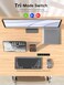 Fmouse Compact Wireless Keyboard Transparent Mouse Combo, Black