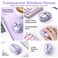 Mikiby Q9 Wireless Computer Mouse, 2.4G/BT Silent Mouse,4800 Dpi(Purple)
