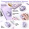 Mikiby Q9 Wireless Computer Mouse, 2.4G/BT Silent Mouse,4800 Dpi(Purple)