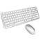 Macally Bluetooth Mac Keyboard and Mouse (Compact, Multi Device, Rechargeable) - Wireless Apple Keyboard and Mouse Combo - for Mac Mini/Studio, Macbook Pro/Air, Imac, Ipad, Iphone - Silver