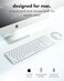 Macally Bluetooth Mac Keyboard and Mouse (Compact, Multi Device, Rechargeable) - Wireless Apple Keyboard and Mouse Combo - for Mac Mini/Studio, Macbook Pro/Air, Imac, Ipad, Iphone - Silver