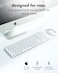 Macally Bluetooth Mac Keyboard and Mouse (Compact, Multi Device, Rechargeable) - Wireless Apple Keyboard and Mouse Combo - for Mac Mini/Studio, Macbook Pro/Air, Imac, Ipad, Iphone - Silver