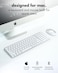 Macally Bluetooth Mac Keyboard and Mouse (Compact, Multi Device, Rechargeable) - Wireless Apple Keyboard and Mouse Combo - for Mac Mini/Studio, Macbook Pro/Air, Imac, Ipad, Iphone - Silver