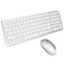 Macally Bluetooth Mac Keyboard and Mouse (Compact, Multi Device, Rechargeable) - Wireless Apple Keyboard and Mouse Combo - for Mac Mini/Studio, Macbook Pro/Air, Imac, Ipad, Iphone - Silver