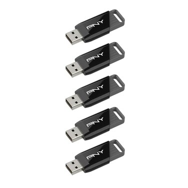 Pny 128GB Attach X USB 3.2 Gen 1 Flash Drive 5-Pack