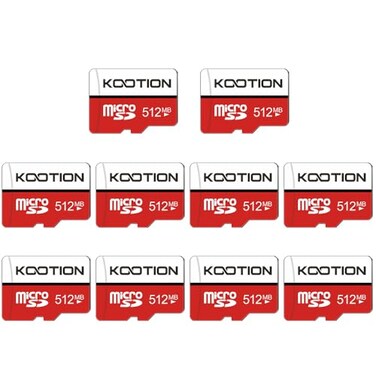 Kootion (Not 512GB) 10-Pack 512MB Micro SD Card, Kootion Class 4 Low Capacity Memory Cards for Old Phones/MP3 Players, Basic Small Data Storage &amp; File Transfer (10 Pack, 512 Megabyte)