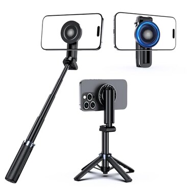 UBeesize 3 in 1 Magnetic Mini Selfie Stick Tripod with Rechargeable Remote