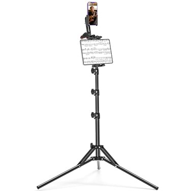 Baishun Tripod for Ipad and Iphone, Adjustable Rotating Tablet Tripod