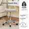 Firavoe Swivel Saddle Stool with Wheels, Adjustable Height 17-21 Inch