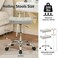 Firavoe Swivel Saddle Stool with Wheels, Adjustable Height 17-21 Inch