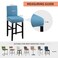 Fuloon Waterproof Barstool Covers Chair Slipcovers, Lake Blue, 2 Pack