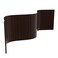Red Lantern 2 Ft. Short Bamboo Wave Screen - Dark Mocha