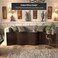 Red Lantern 2 Ft. Short Bamboo Wave Screen - Dark Mocha