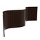 Red Lantern 2 Ft. Short Bamboo Wave Screen - Dark Mocha
