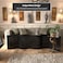 Red Lantern 2 Ft. Short Bamboo Wave Screen - Black