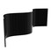 Red Lantern 2 Ft. Short Bamboo Wave Screen - Black