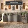 Red Lantern 2 Ft. Short Bamboo Wave Screen - Grey