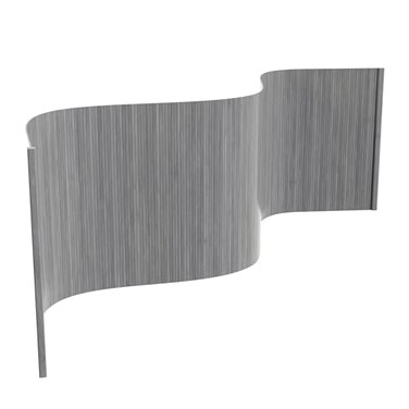 Red Lantern 2 Ft. Short Bamboo Wave Screen - Grey