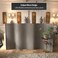 Red Lantern 4 Ft. Short Bamboo Wave Screen - Grey