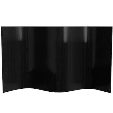 Red Lantern 4 Ft. Short Bamboo Wave Screen - Black