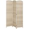 Homcom 3 Panel Room Divider 6 Ft Privacy Screen Hand-Woven Washed Oak