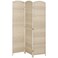 Homcom 3 Panel Room Divider 6 Ft Privacy Screen Hand-Woven Washed Oak