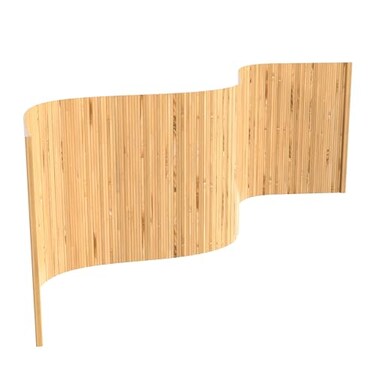 Red Lantern 2 Ft. Tall Reversible Bamboo Wave Screen - Burnt Bamboo