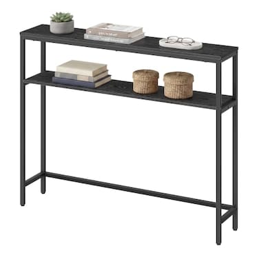 Vasagle 39.4 Inches Console Table, 2-Tier Narrow Sofa Table with 2 Shelves