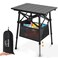 Audoyon Folding Camping Side Table, Adjustable Height 14.2 &amp; 18.9 In