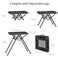 Anbte 2FT Folding Grill Table, Supports 180LBS, 2 Heights 27.5" for Camping