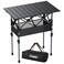Anbte 2FT Small Roll up Camping Table, Aluminum Portable, 25 X 16, Black