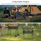 Anbte 2FT Small Roll up Camping Table, Aluminum Portable, 25 X 16, Black