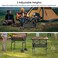 Anbte 2FT Small Roll up Camping Table, Aluminum Portable, 25 X 16, Black