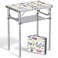 Anbte 2FT Small Folding Table, 3 Adjustable Height for Camping, 24" X 16