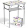 Anbte 2FT Small Folding Table, 3 Adjustable Height for Camping, 24" X 16