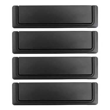 Lc lictop 5.5 Inches Flush Pull for Drawer 4PCS, 5.04 Inches Hole Centers, Black