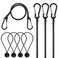 Digank 4 Pack 24 in Bungee Cords with Carabiner Hooks, 78 Lb Max Load