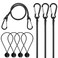Digank 4 Pack 24 in Bungee Cords with Carabiner Hooks, 78 Lb Max Load