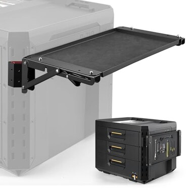 Rukuhot Folding Magnetic Table Fit for Toughbuilt Tool Boxes, Compact Side Workstation for Jobsite &amp; Garage, Space-Saving Foldable Table with Magnetic Surface