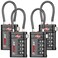 Forge Open Alert Tsa Approved Luggage Locks, Black, 4 Pack Locks.