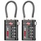 Forge Open Alert Tsa Approved Luggage Locks, Black, 2 Pack Locks.