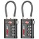 Forge Open Alert Tsa Approved Luggage Locks, Black, 2 Pack Locks.