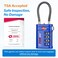 Forge Open Alert Tsa Approved Luggage Locks, Blue, 2 Pack Locks.