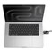 Compulocks Ledge Lock Adapter for Macbook Pro 16" M1, M2, M3, M4, M5 with Combination Cable Lock Silver