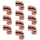 Joywayus 10 Pack 3/8" Copper Sweat Solder Elbow Coupling