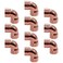 Joywayus 10 Pack 3/8" Copper Sweat Solder Elbow Coupling
