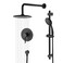 Sumerain Matte Black Rain Shower System with Adjustable Slide Bar