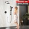 Sumerain Matte Black Rain Shower System with Adjustable Slide Bar