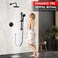 Sumerain Matte Black Rain Shower System with Adjustable Slide Bar